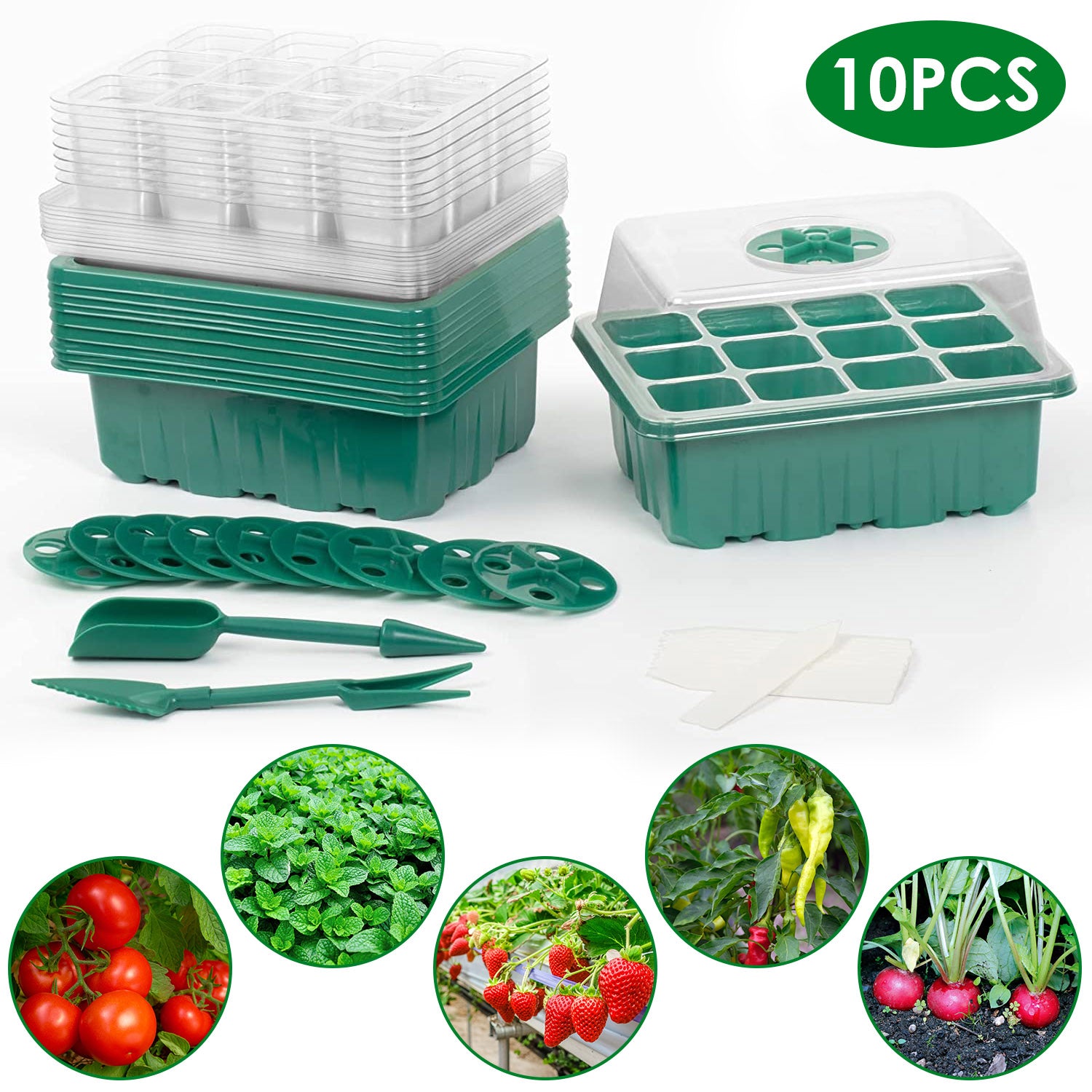 10-Piece: Reusable Seed Starter Tray Kit Sale Authentic