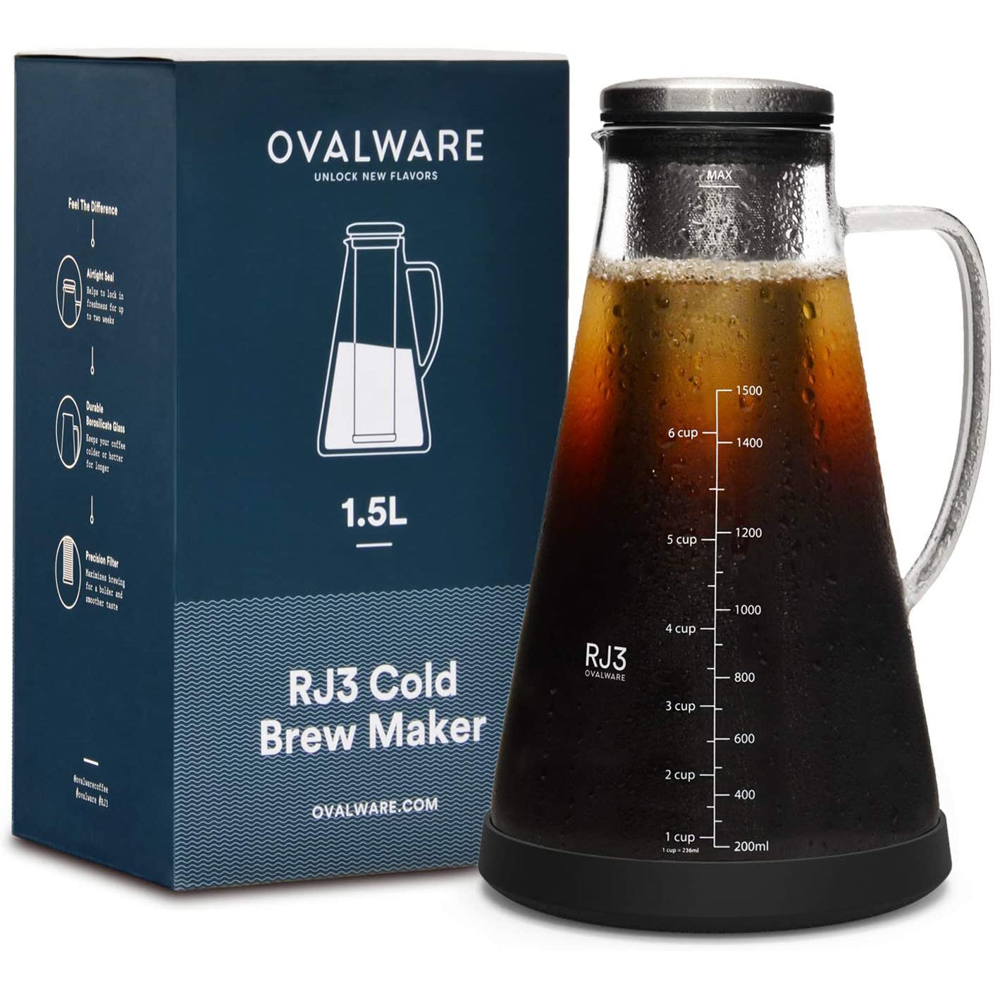 Ovalware Cold Brew Iced Coffee Maker Outlet Pices