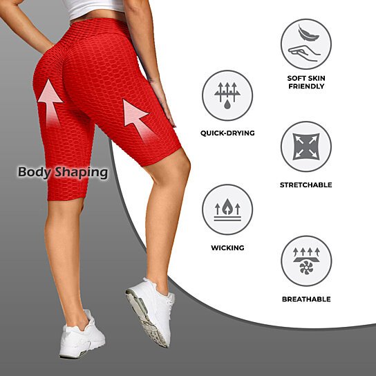 4-Pack Women's Butt Lifting Biker Shorts (Anti-Cellulite) Cheap Fashion Style