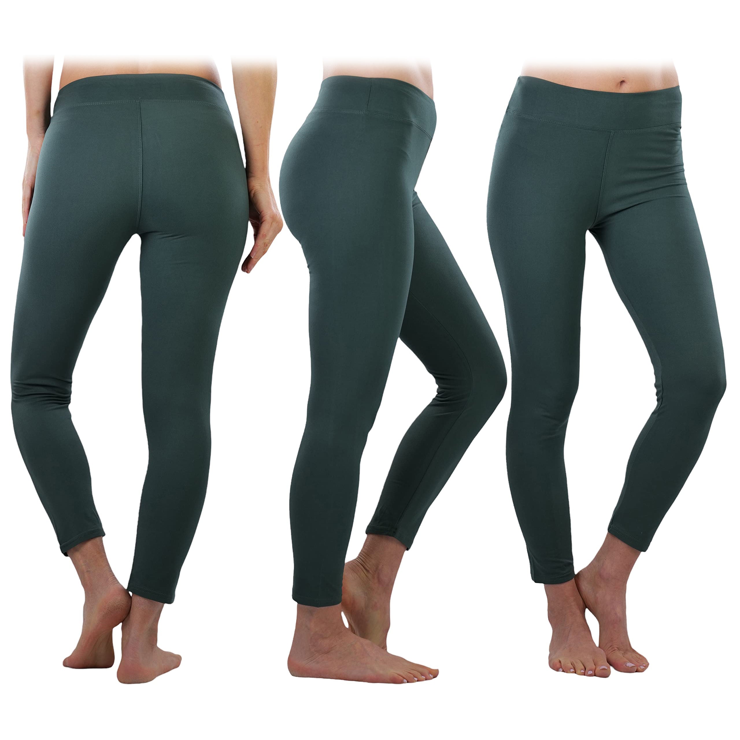 4-Pack: ToBeInStyle Women's Full Length High Waisted Stretchy Microfiber Leggings Low Pice Fee Shipping Online