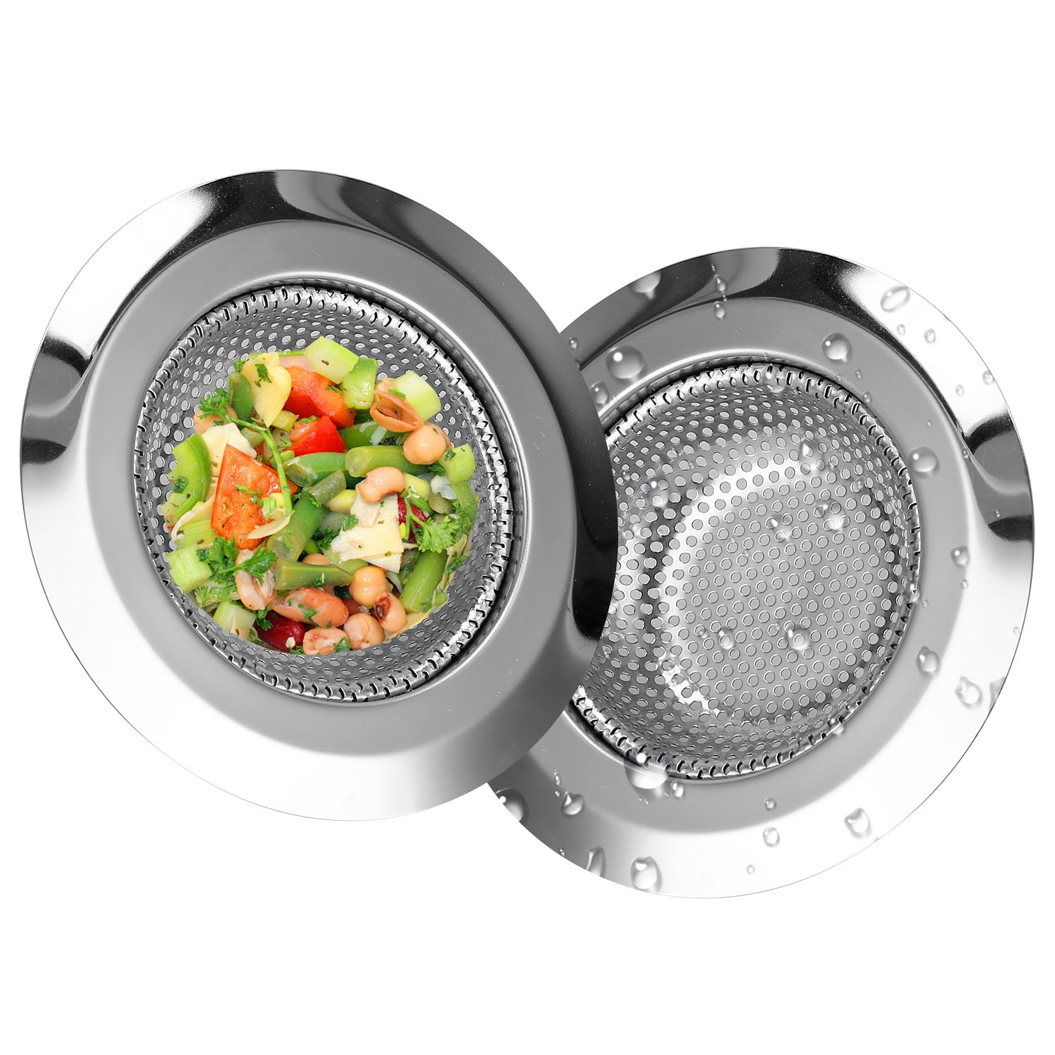 2-Piece: 4.53-Inch Kitchen Sink Strainer Cheap Sale Pay With Paypal