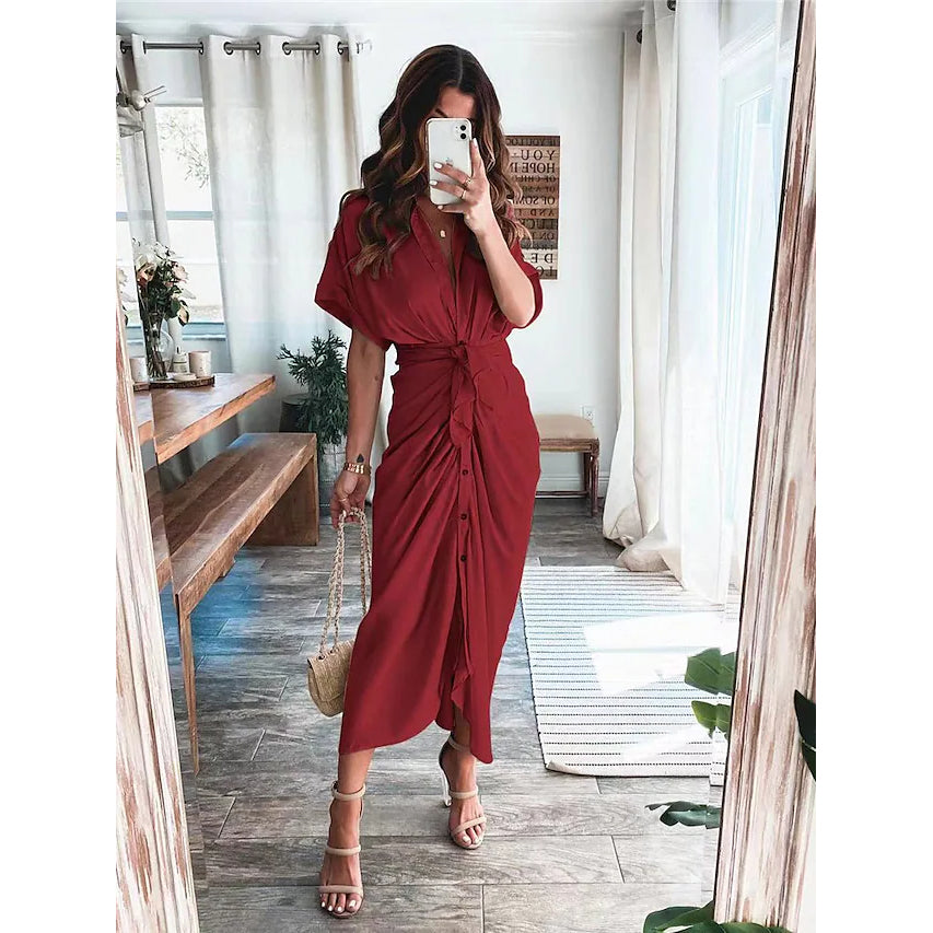 Women's Shirt Maxi Long Dress From China For Sale