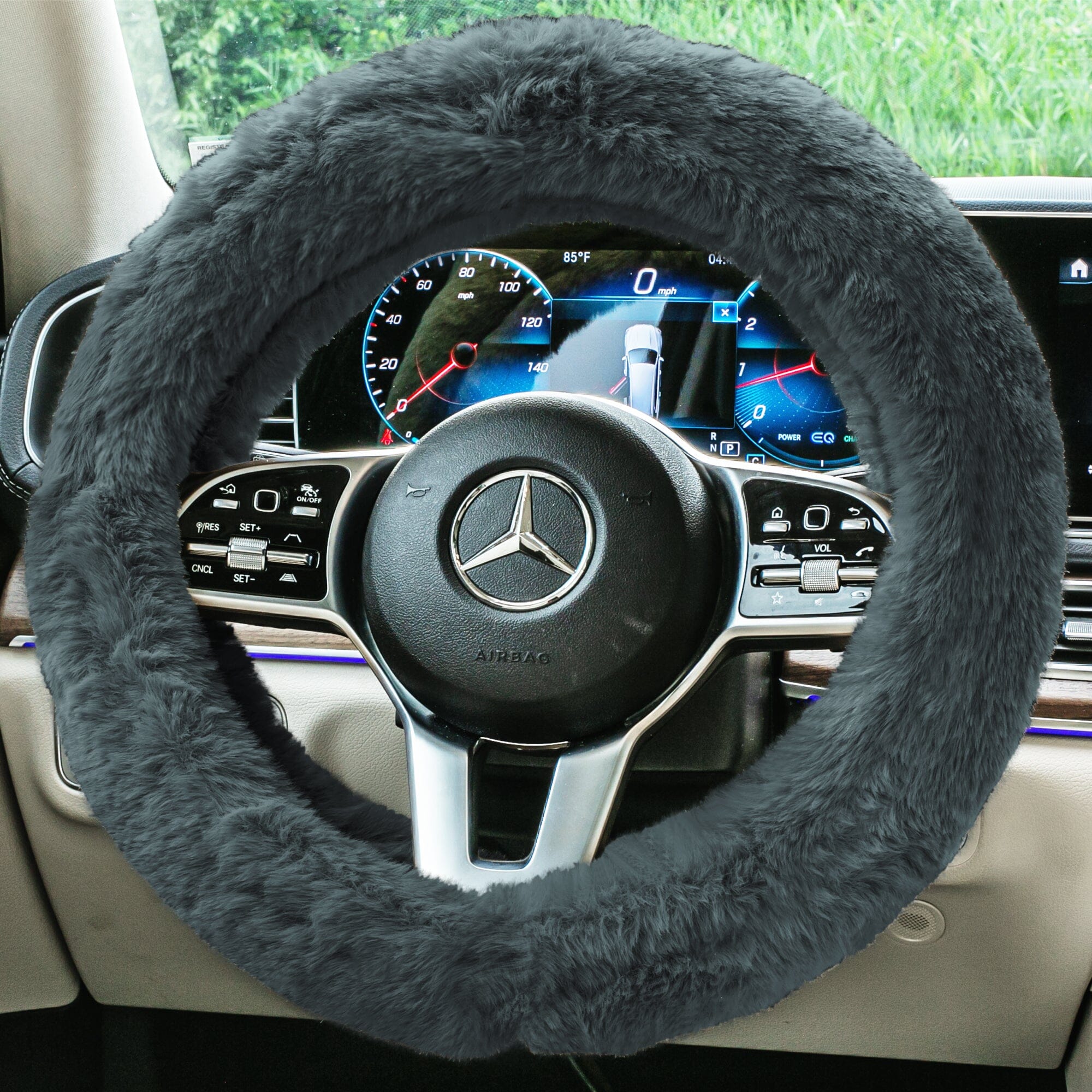 Doe16 Faux Rabbit Fur Steering Wheel Cover Outlet Choice