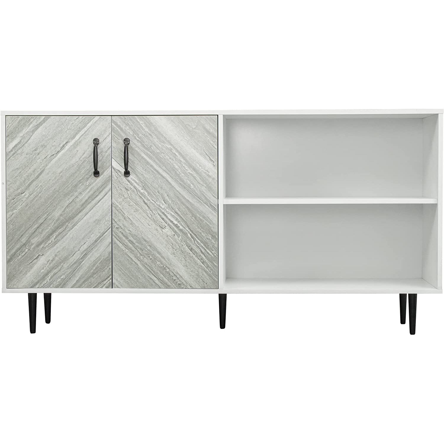 Cabinet with 2-Doors and 3-Open Shelves Online Online Cheap Pice