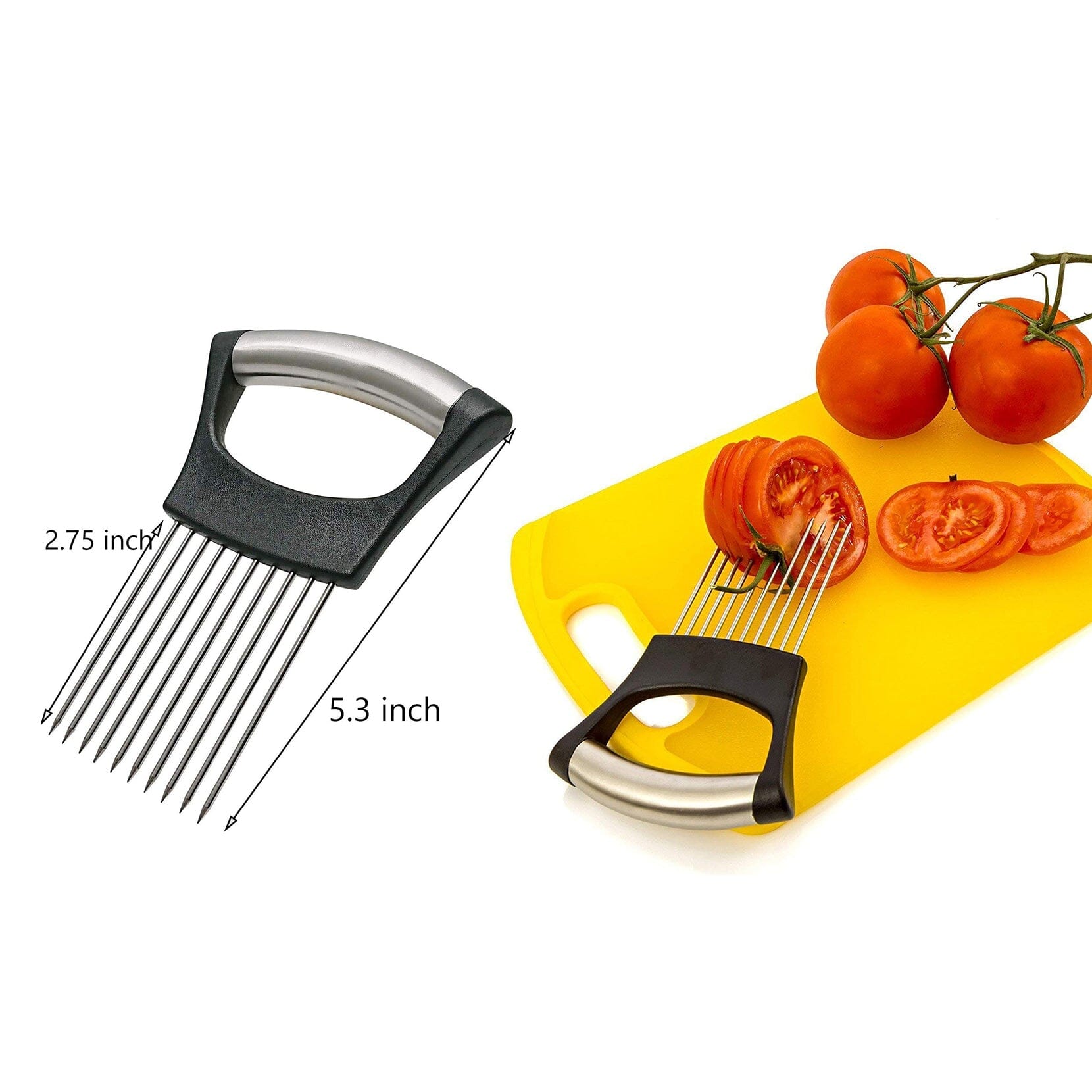 2-Pack: Ultra Sharp Knife Sharpener and Stainless Steel Vegetable and Meat Slicer Holder Finishline