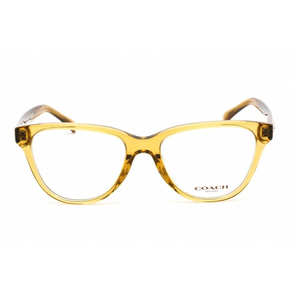 Coach Women's Eyeglasses Transparent Honey Plastic Cat Eye Frame 0HC6202U 5715 (Refurbished) With Credit Card Online