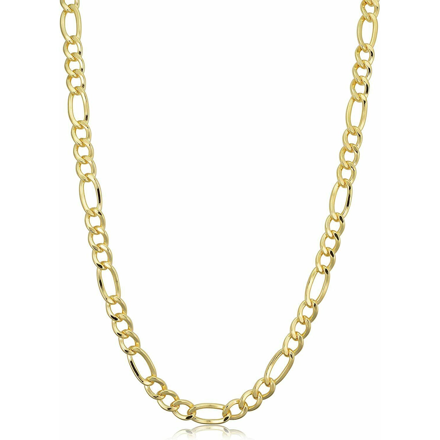 14K Solid Yellow Gold Thick Figaro Chain Necklace Genuine Cheap Pice