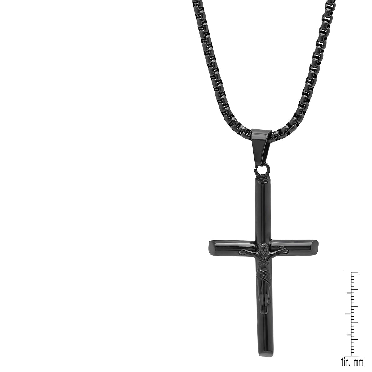 Men's Stainless Steel Crucifix Tube Pendant Buy