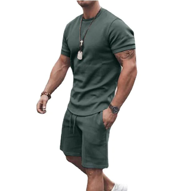 Men's Casual Activewear Running T-Shirt with Shorts Discount Best Seller