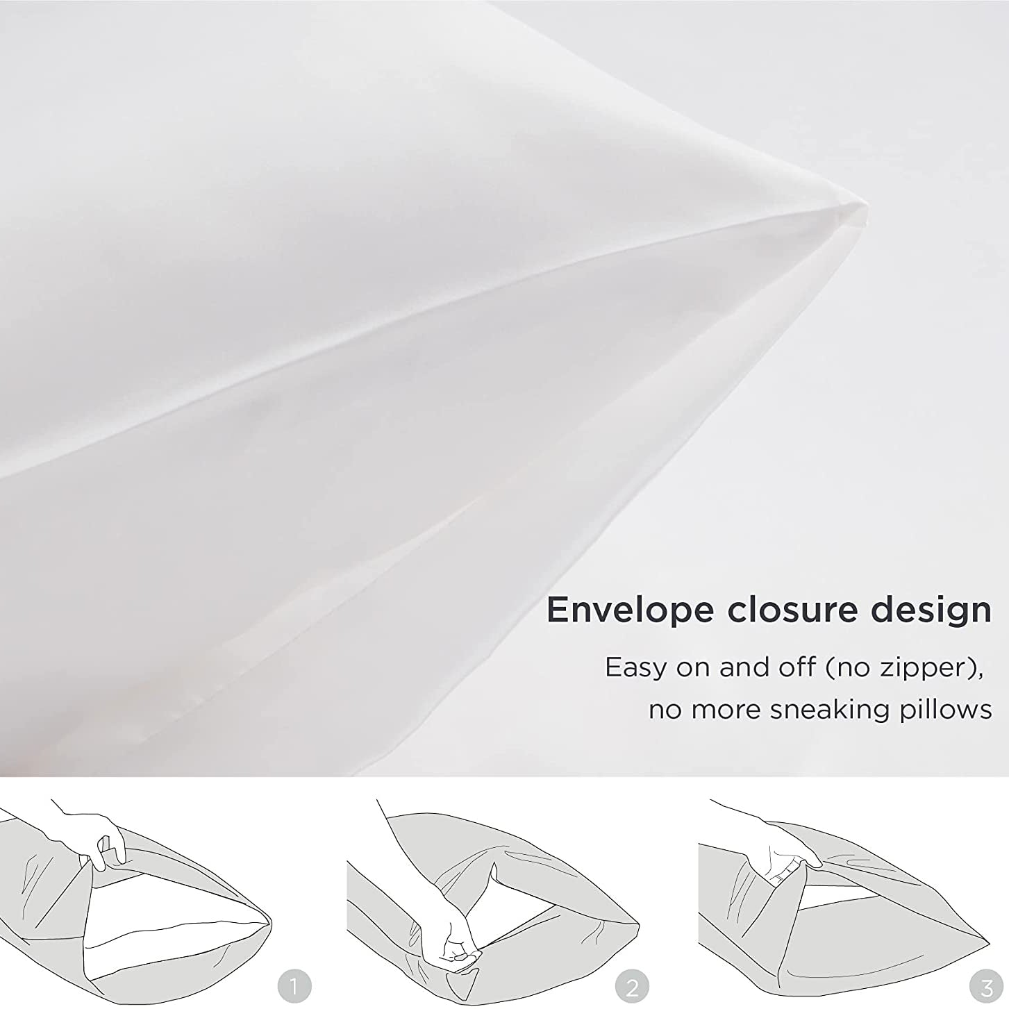 2-Pack: Satin Pillowcases with Envelope Closure Cheap Sale Footaction