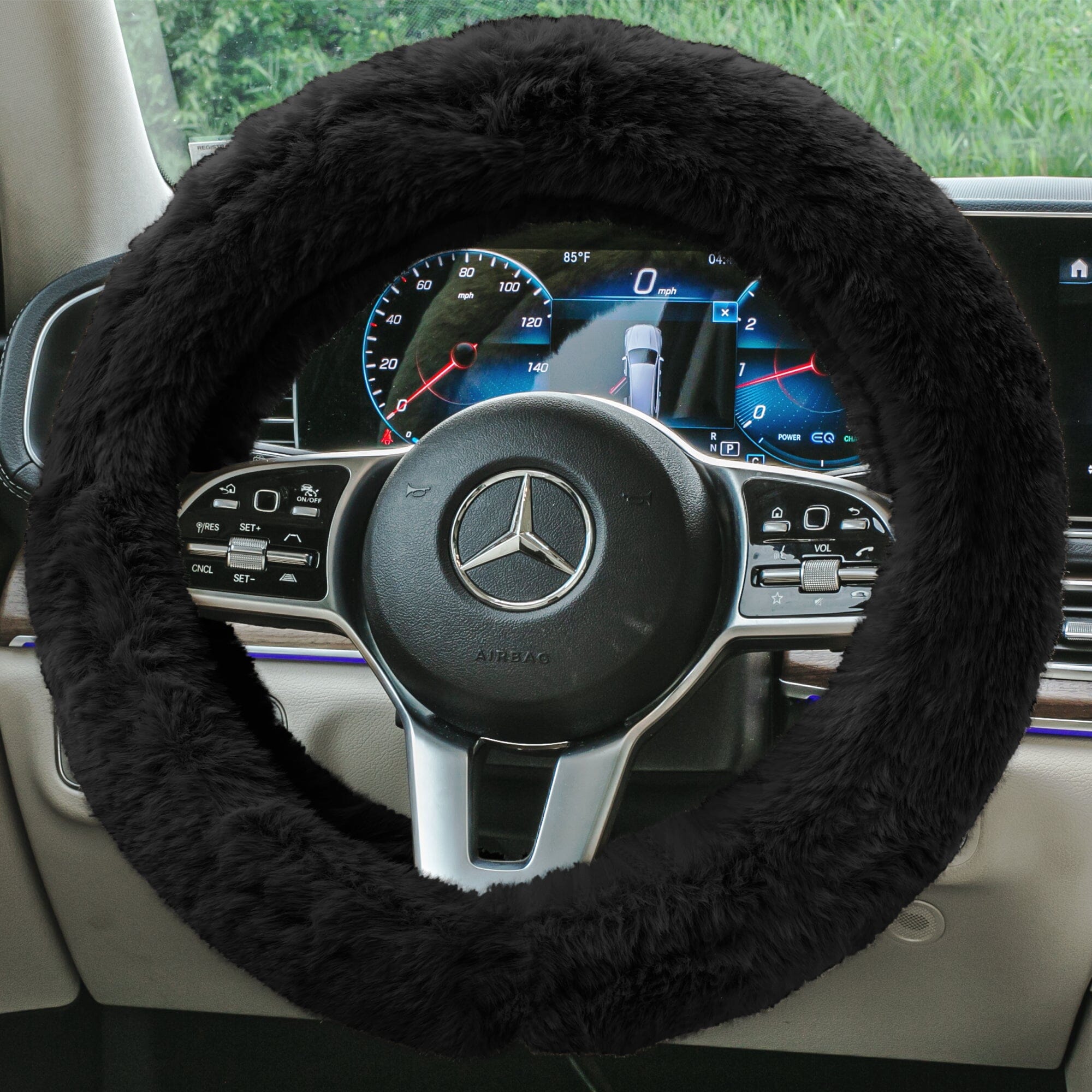 Doe16 Faux Rabbit Fur Steering Wheel Cover Outlet Choice