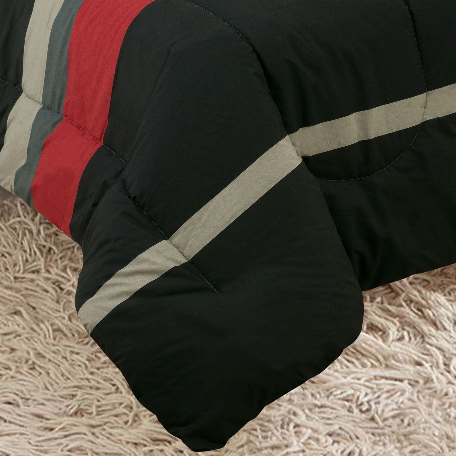 Brooklyn Flat Rugby Stripe Bed-in-a-Bag Set Supply