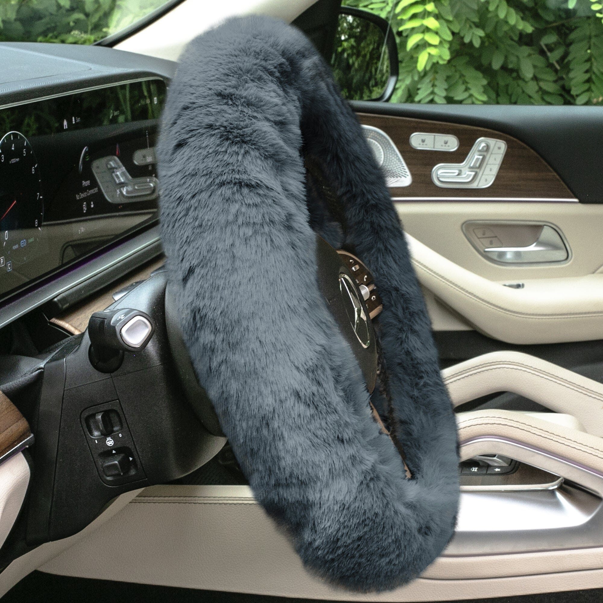 Doe16 Faux Rabbit Fur Steering Wheel Cover Outlet Choice