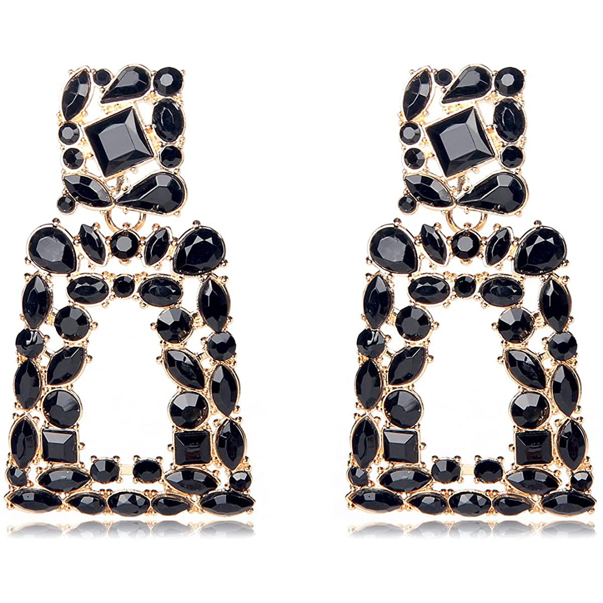 Women's Rhinestone Rectangle Drop Earrings Cheap Pice Store