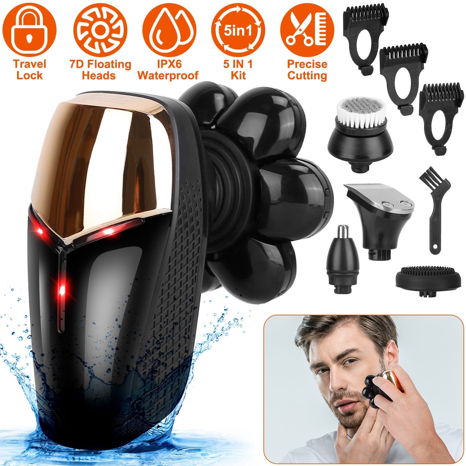 5-in-1 Rechargeable Cordless Trimmer Shaver Kit Cheap Sale Pictures