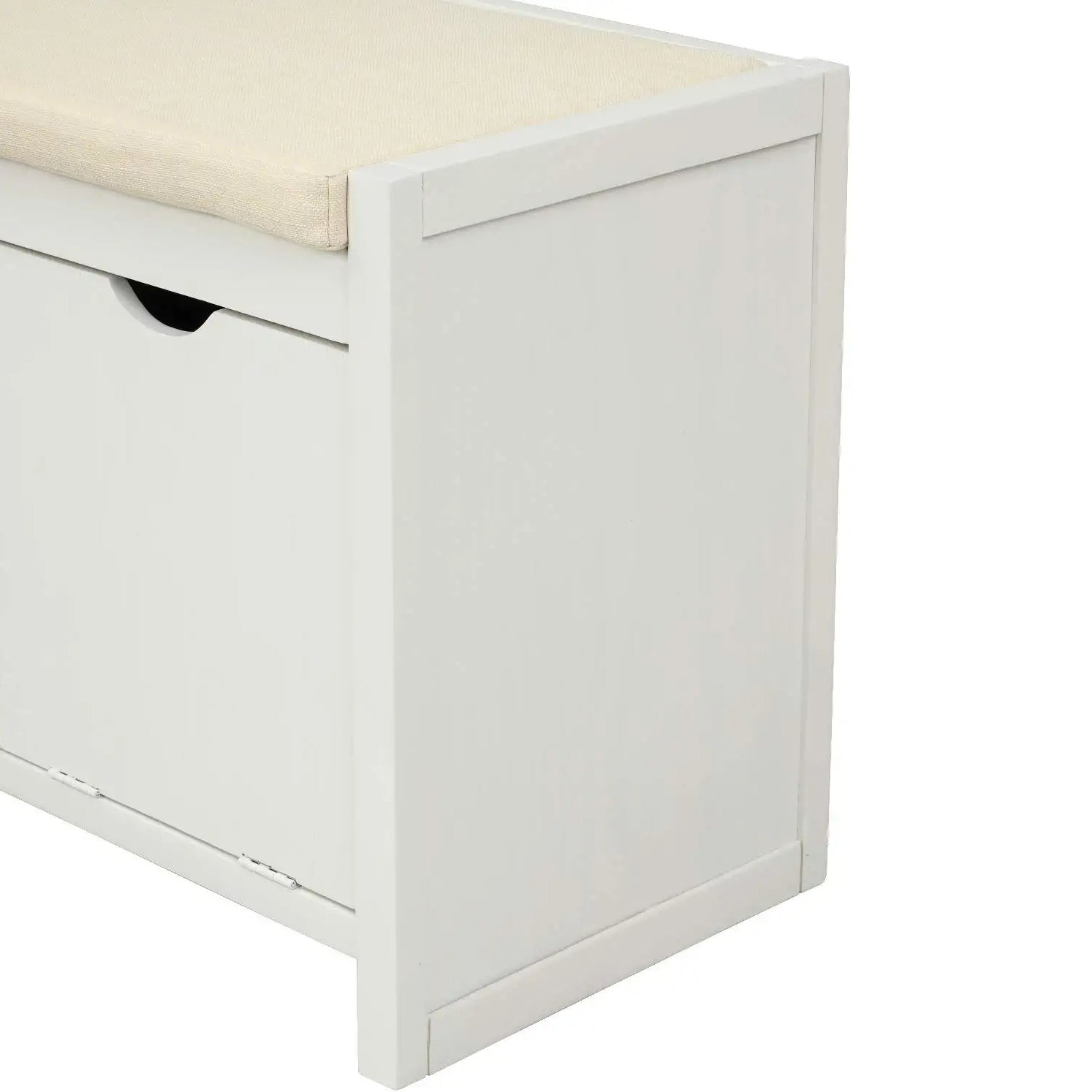 Storage Bench with Removable Cushion and 3 Flip Lock Storage Cubbies For Sale Official Site