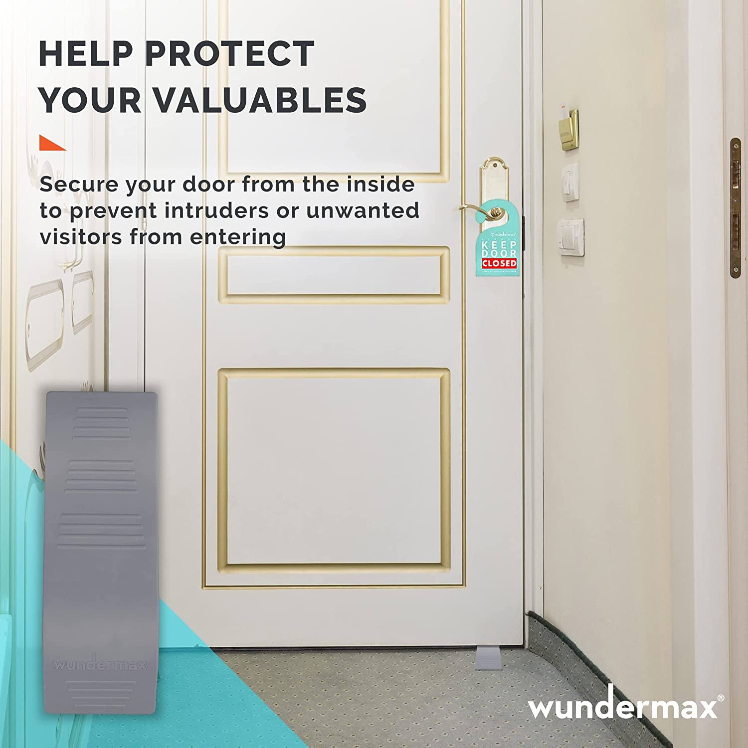 3-Pack: Wundermax Rubber Security Door Stoppers Cheap Best Sale