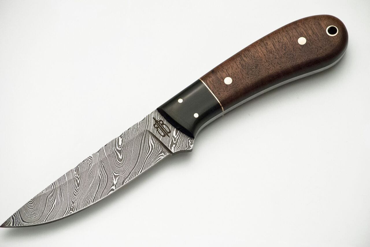 BnB Spear Hunter, 4.25 Damascus Blade, Walnut Wood/Micarta Handle - BNB15247 Cheap Sale Low Pice Fee Shipping