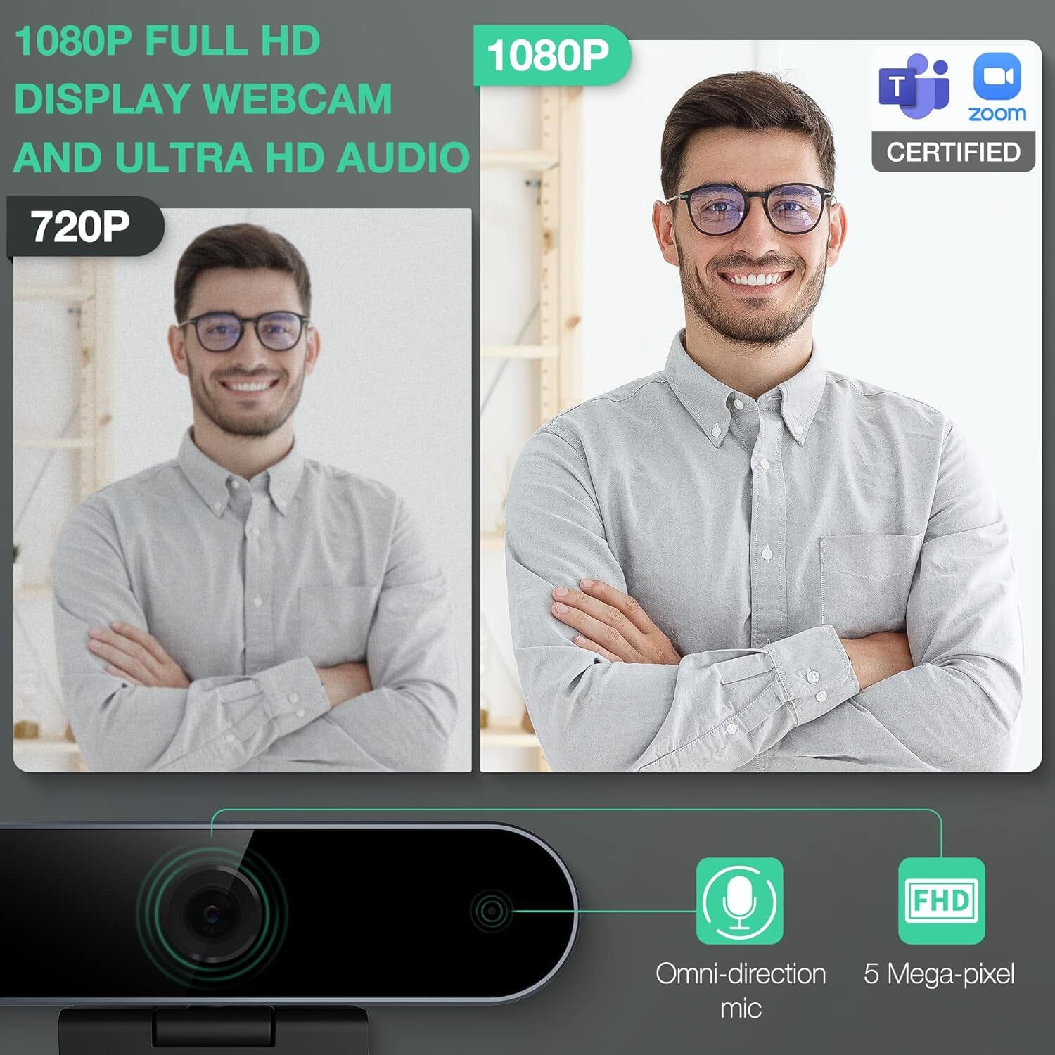 Yealink UVC20 Webcam 1080P Full HD Camera with Microphone  (Refurbished) Fake Cheap Online