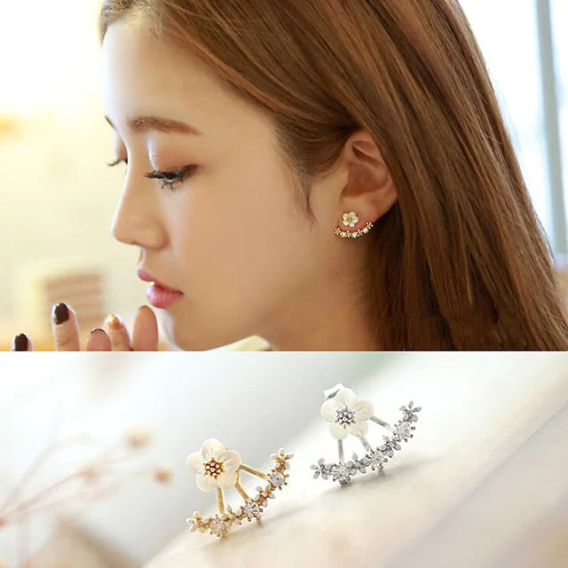 3-Pairs: Women's Crystal Flower Daisy Earrings Order Online