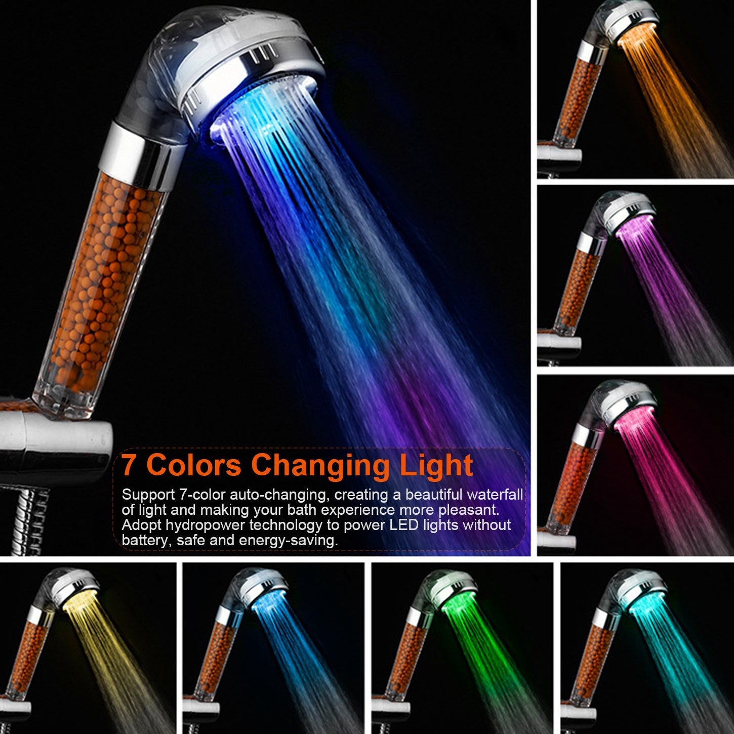 7 Color Changing Light Handheld Shower Head Best Place Online