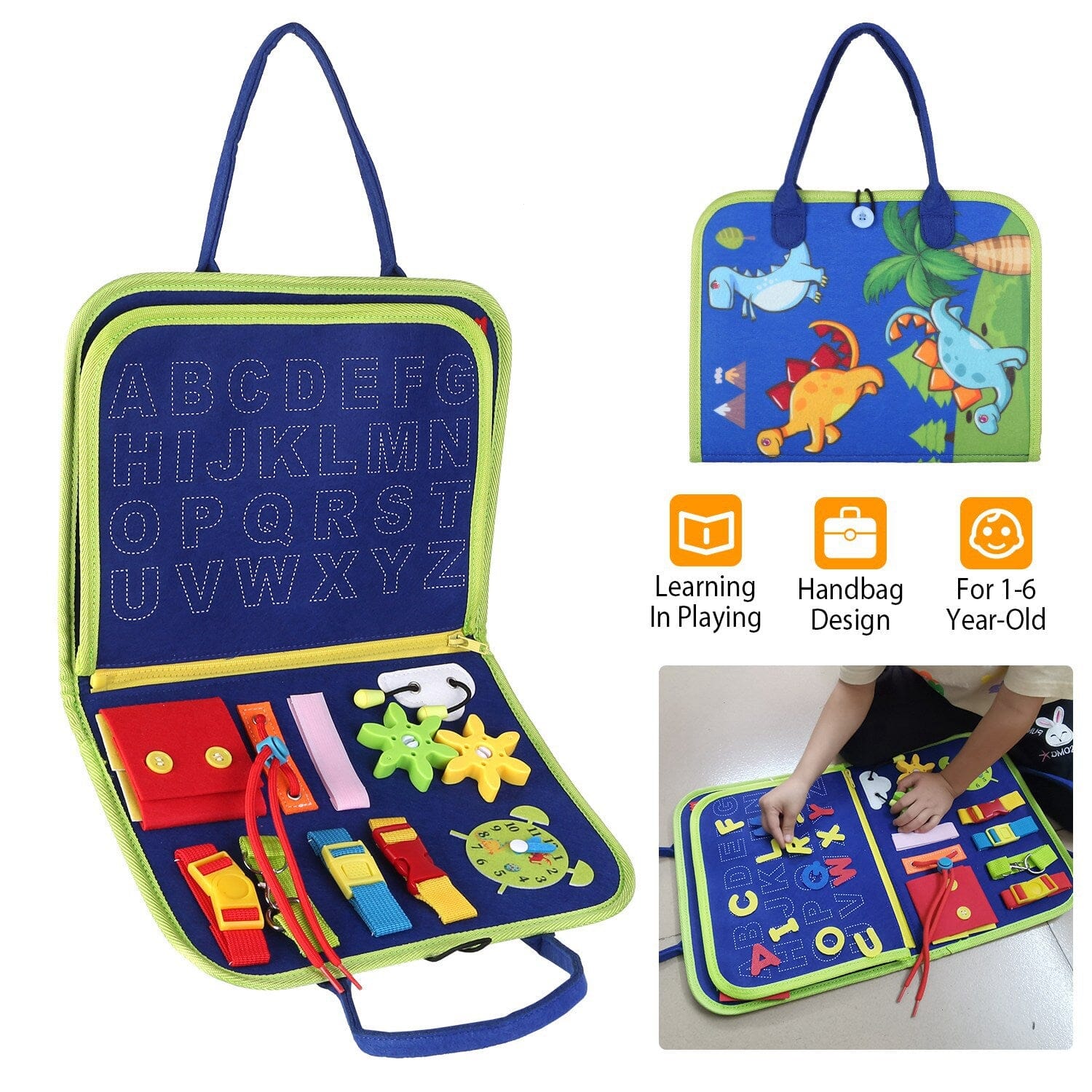 Kids Busy Board Sensory Activity Board Preschool Learning Toys Comfortable Online