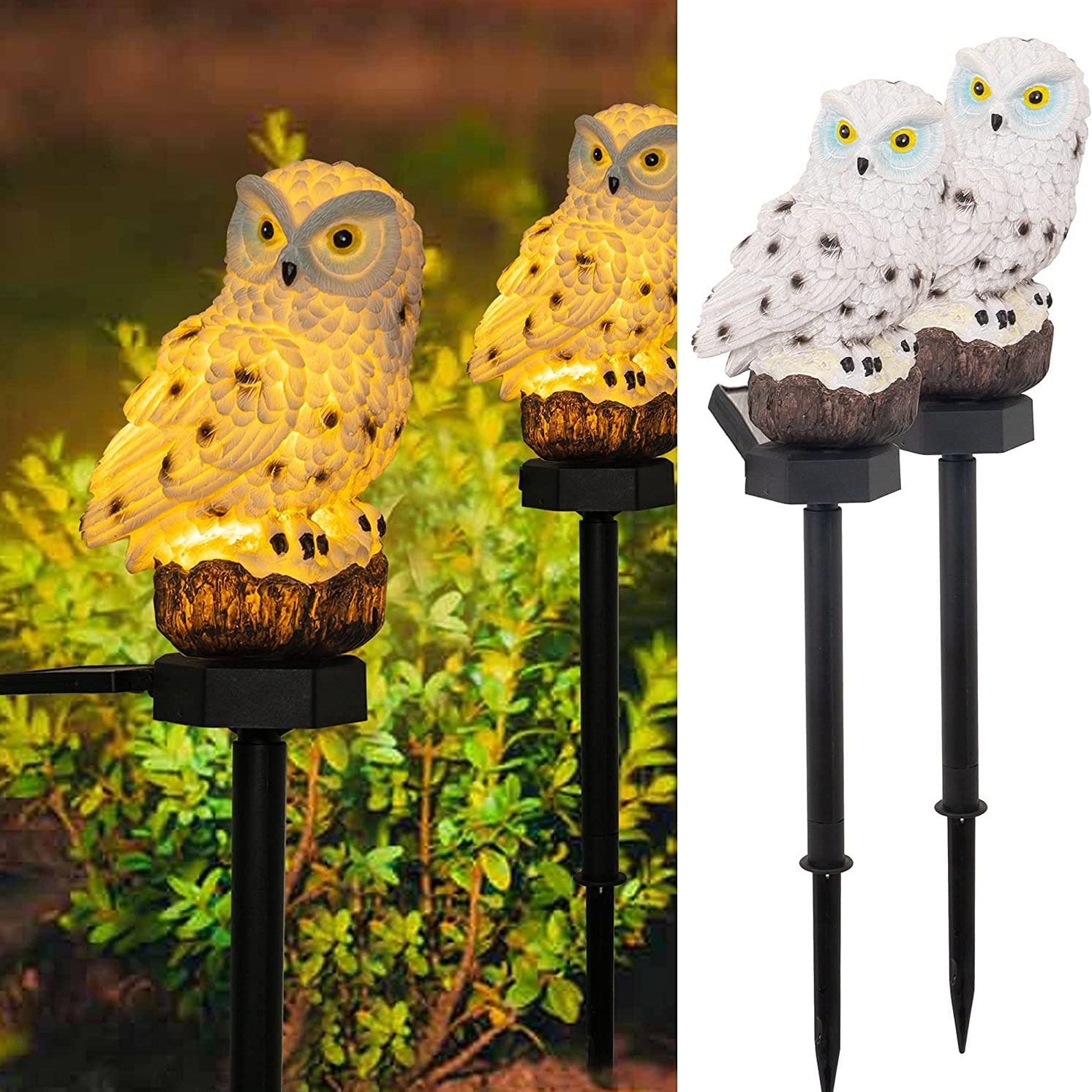 2-Pack: LUMN8 Owl Figure Solar LED Lights View Cheap Online