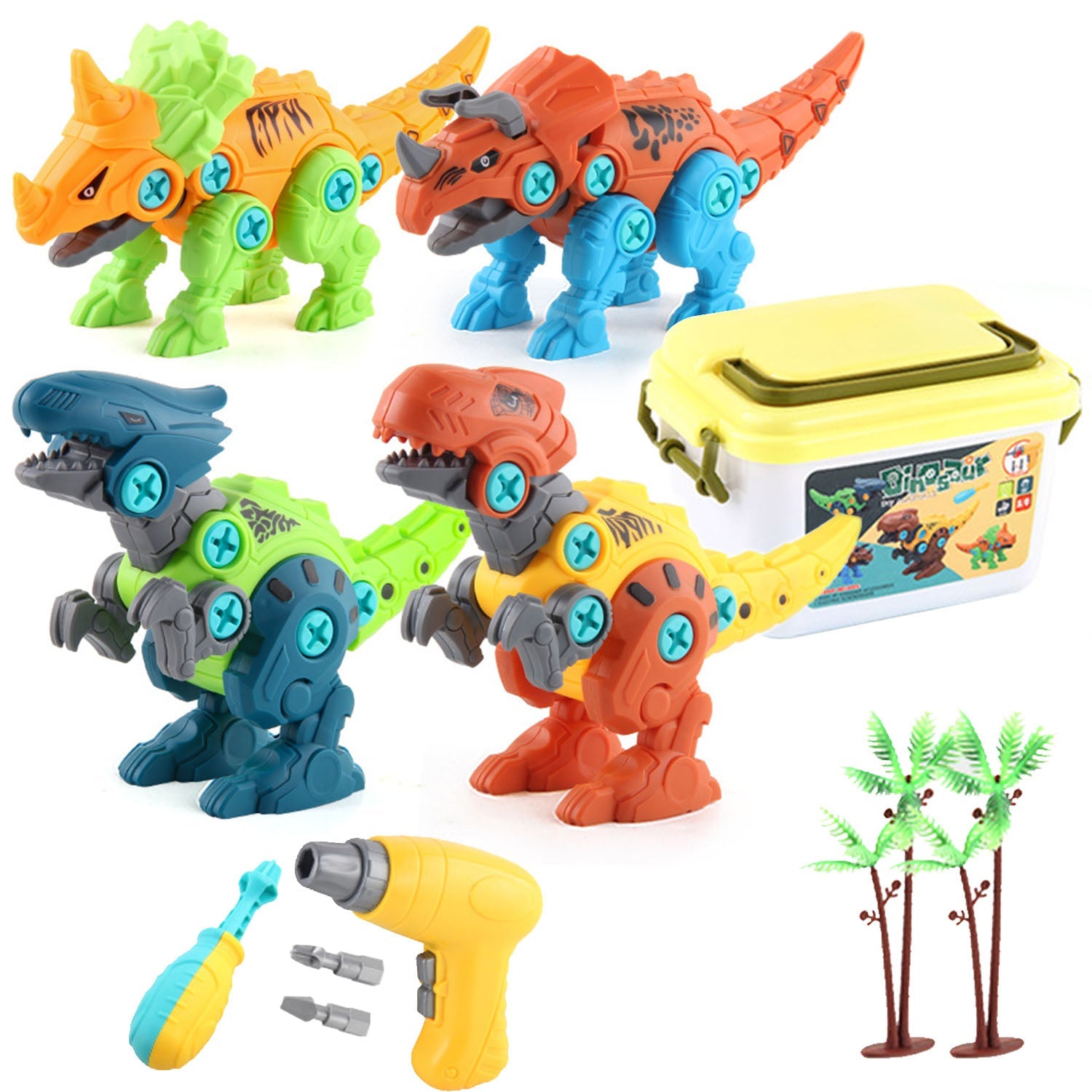 DIY Dinosaur Construction Building Block Assembly Toys with Electric Real Online