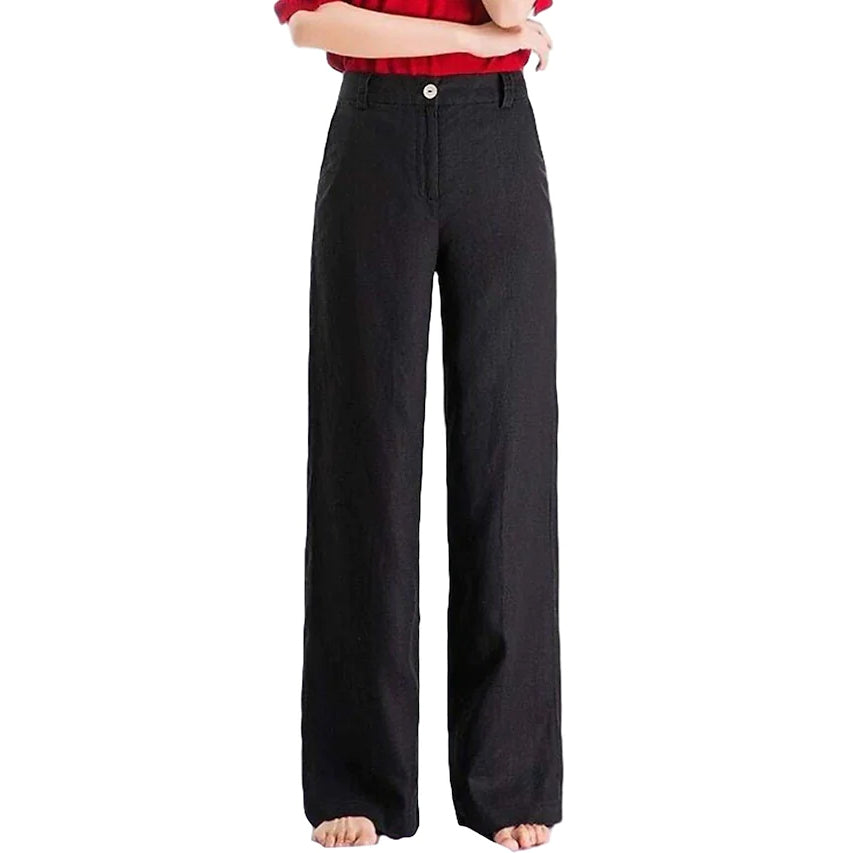 Women's Basic Soft Straight Twill Pants Clearance High Quality