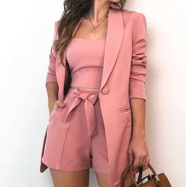 3-Piece Set: Women Fashion Blazer Set Release Dates Authentic