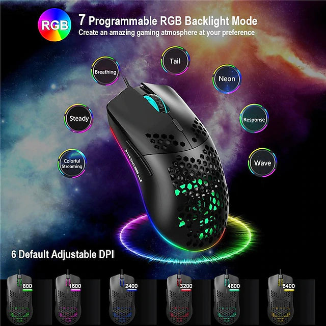 J900 Honeycomb Hollow Wired Gaming Mouse Buy Cheap Clearance Store