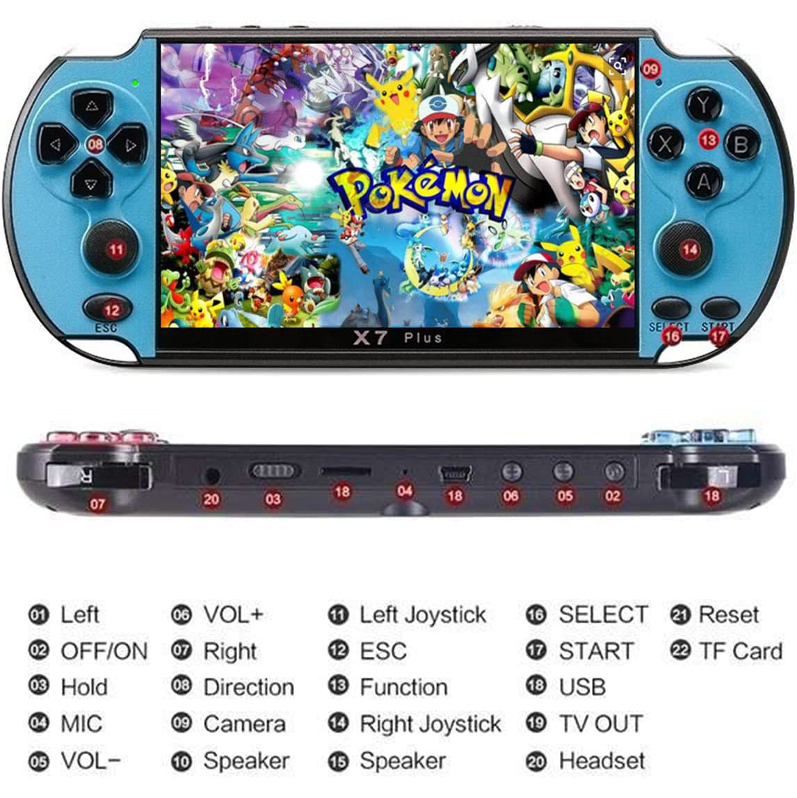 X7Plus Dual Joystick Portable Handheld Game Console Free Shipping Outlet Store