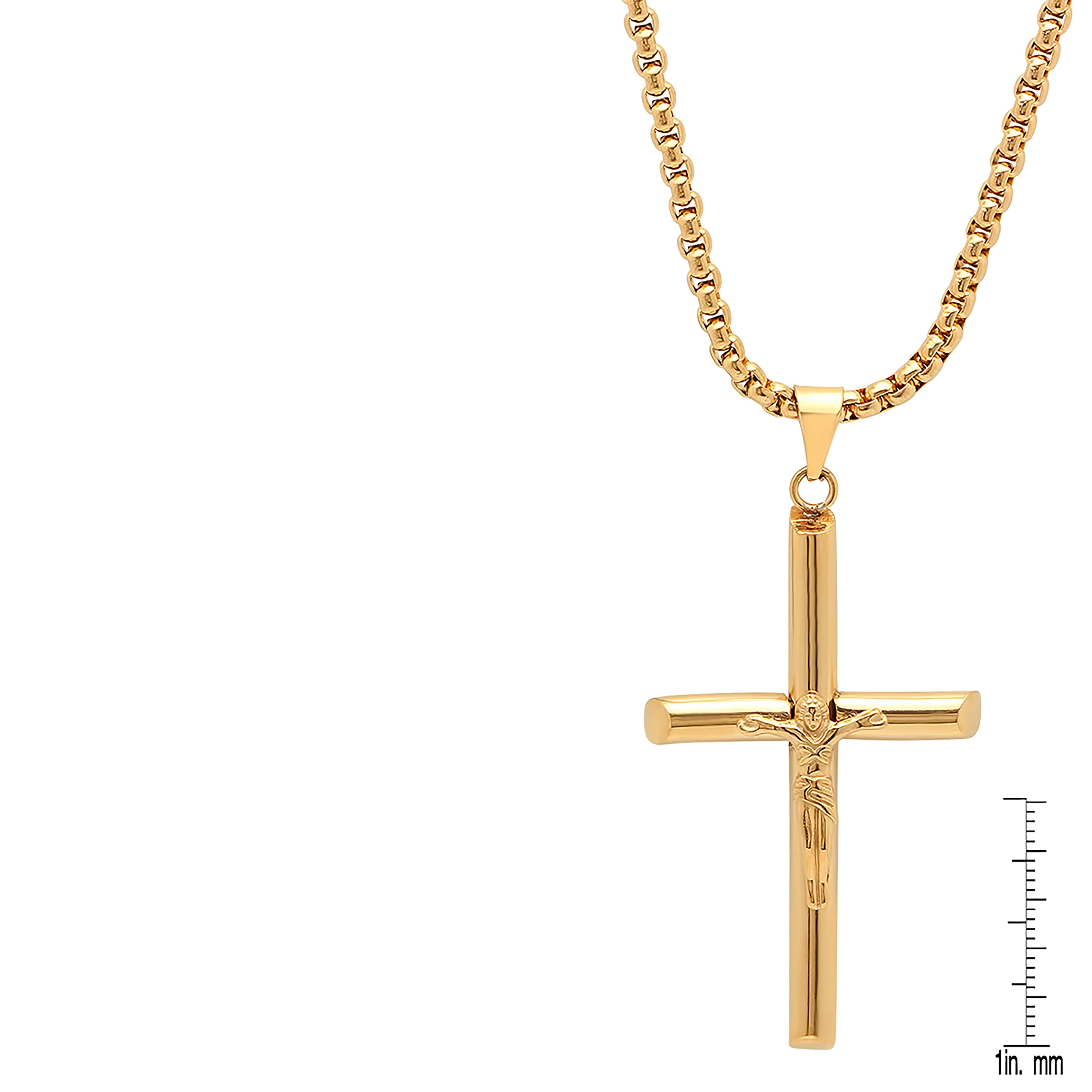 Men's Stainless Steel Crucifix Tube Pendant Buy