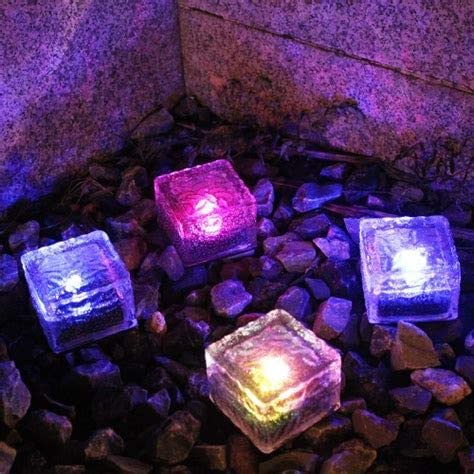 4-Pack: Solar Glass Brick Light High Quality For Sale