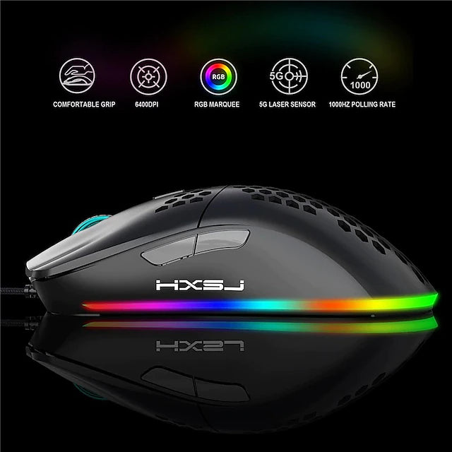 J900 Honeycomb Hollow Wired Gaming Mouse Buy Cheap Clearance Store