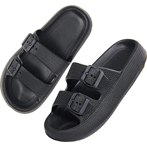 Pillow Sandals Thick Sole Adjustable Buckles EVA Cloud Slides Slippers Clearance Explore