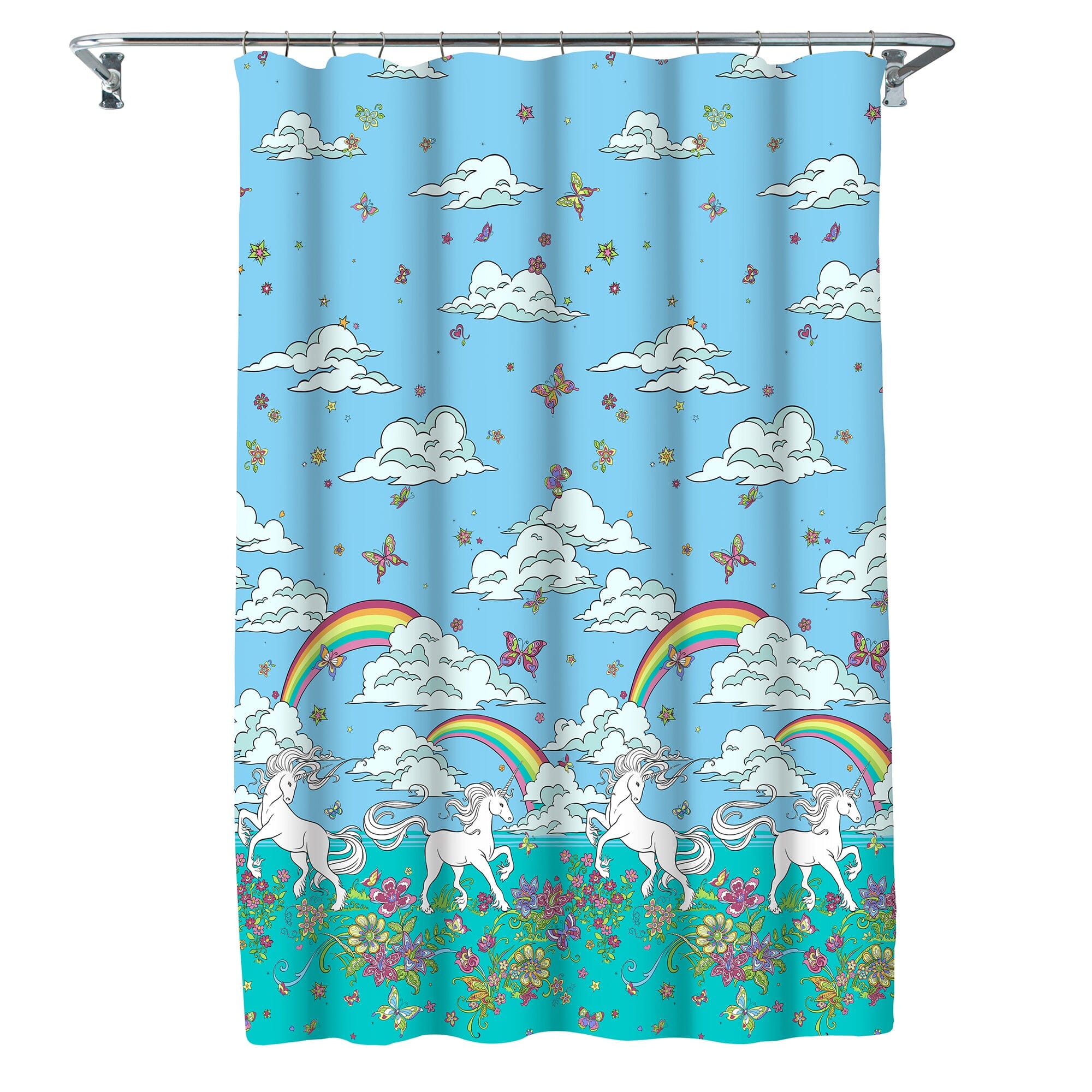 Kidz Mix Unicorn Rainbow Shower Curtain Lowest Pice Cheap Pice