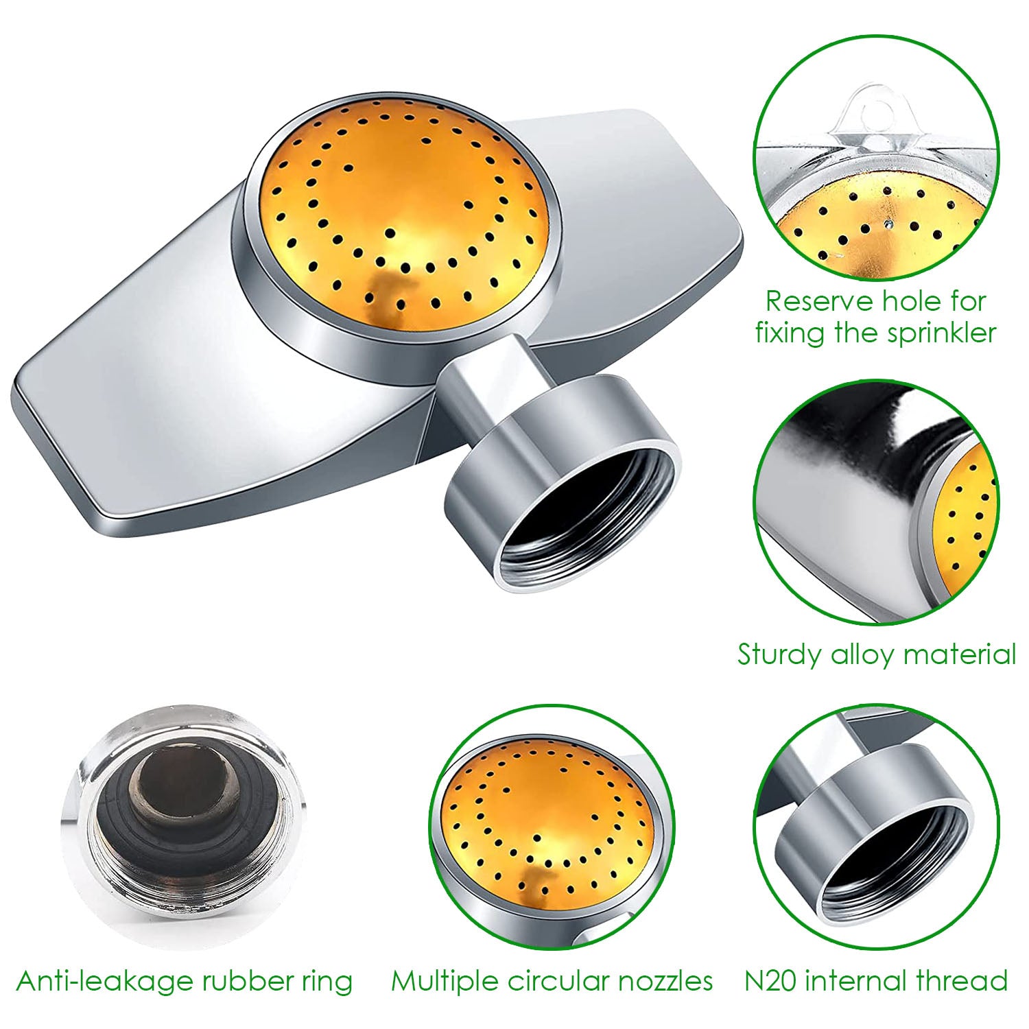 2-Pieces: Circular Spot Sprinkler 60 Degree with Gentle Water Flow Clearance Official Site