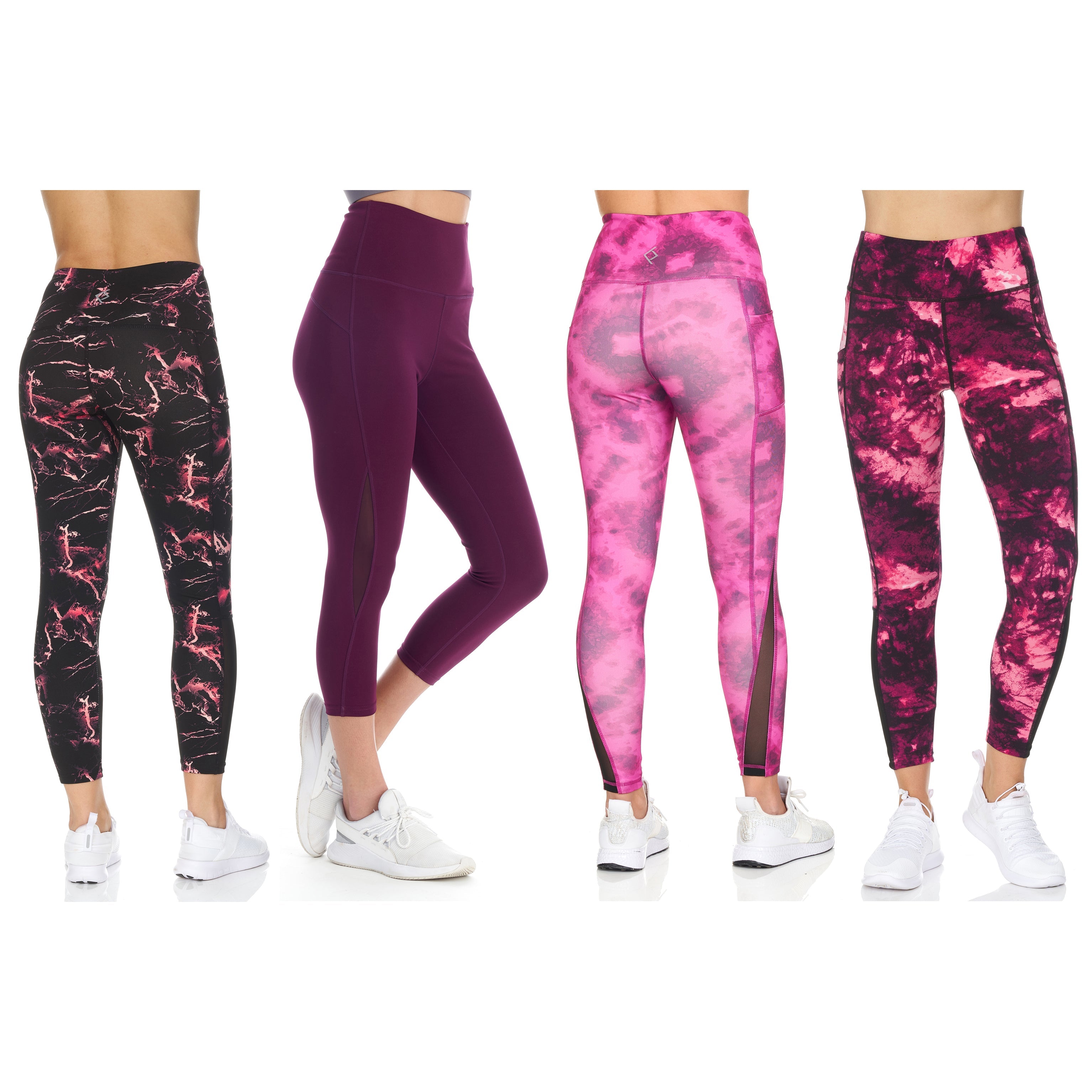 4-Pack: Women's Active High Waist Leggings With Mesh & Pockets Cheap Sale Latest Collections