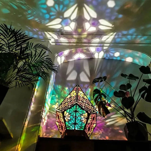 Bohemian Diamond Pole Star Projector Night Light Cheap Fake