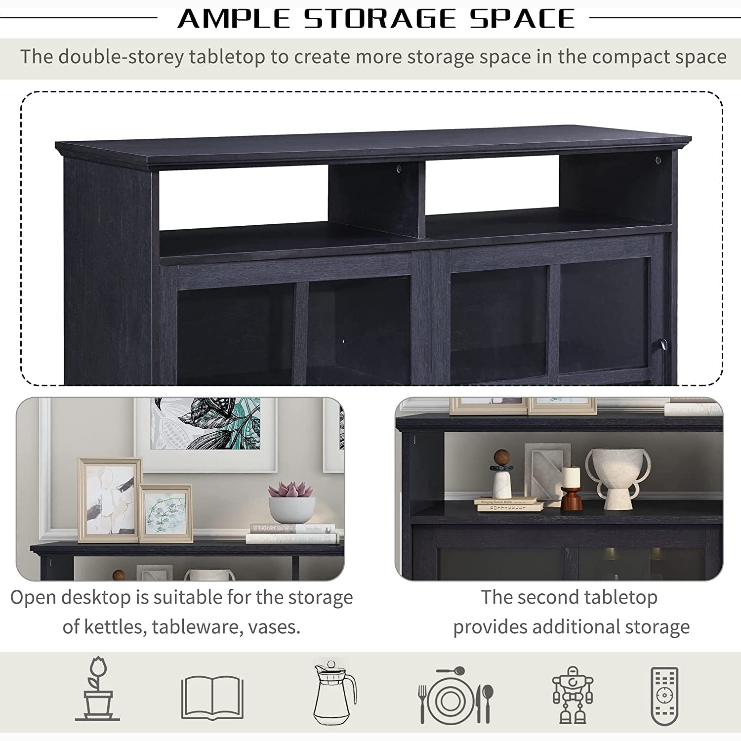 Accent Cabinet Wood Kitchen Buffet Sideboard Clearance Fast Delivery