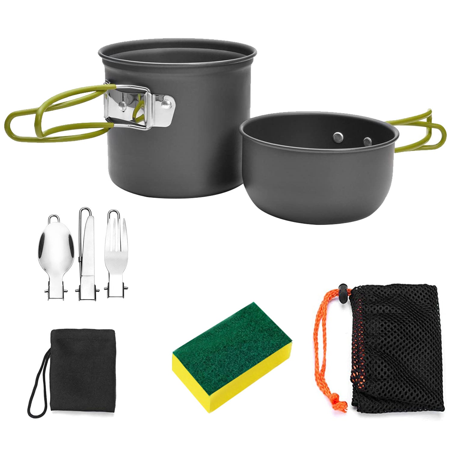 8-Piece: Camping Cooking Ware Set Sale Outlet