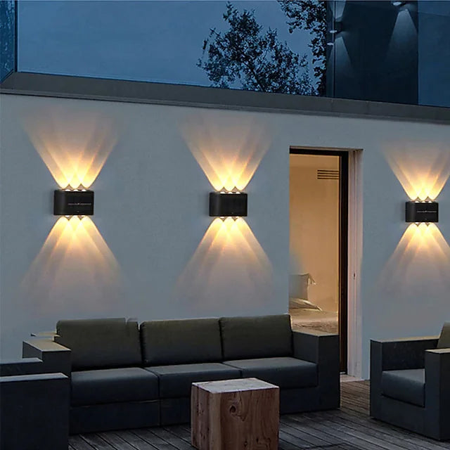 2-Pieces: Outdoor Wall Light Solar Waterproof LED Light Clearance Geniue Stockist