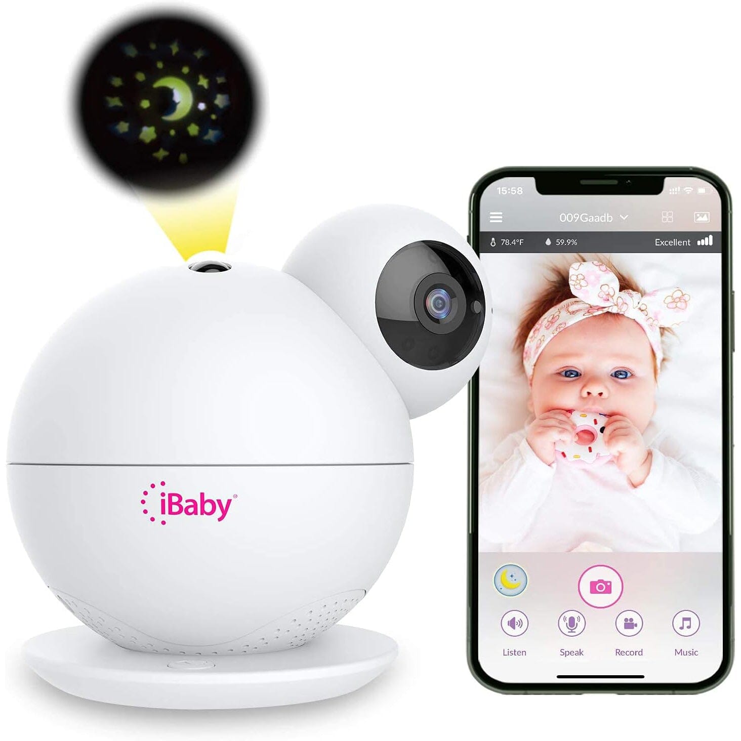 iBaby M8 2K Smart Baby Monitor, 355° Pan 110° Tilt and 2-Way Talk  (Refurbished) Fashionable Cheap Online