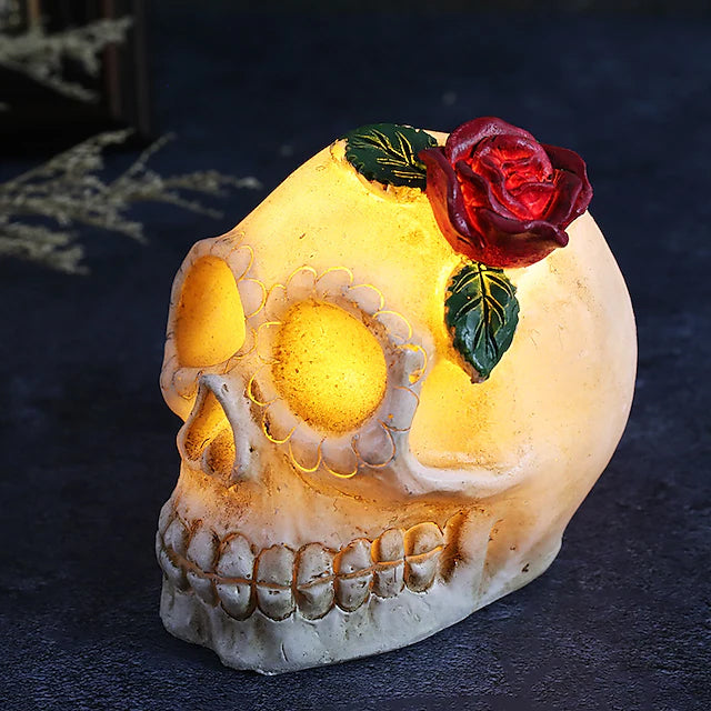 Halloween Resin Skull LED Night Light Decorative Light Discount Visit New