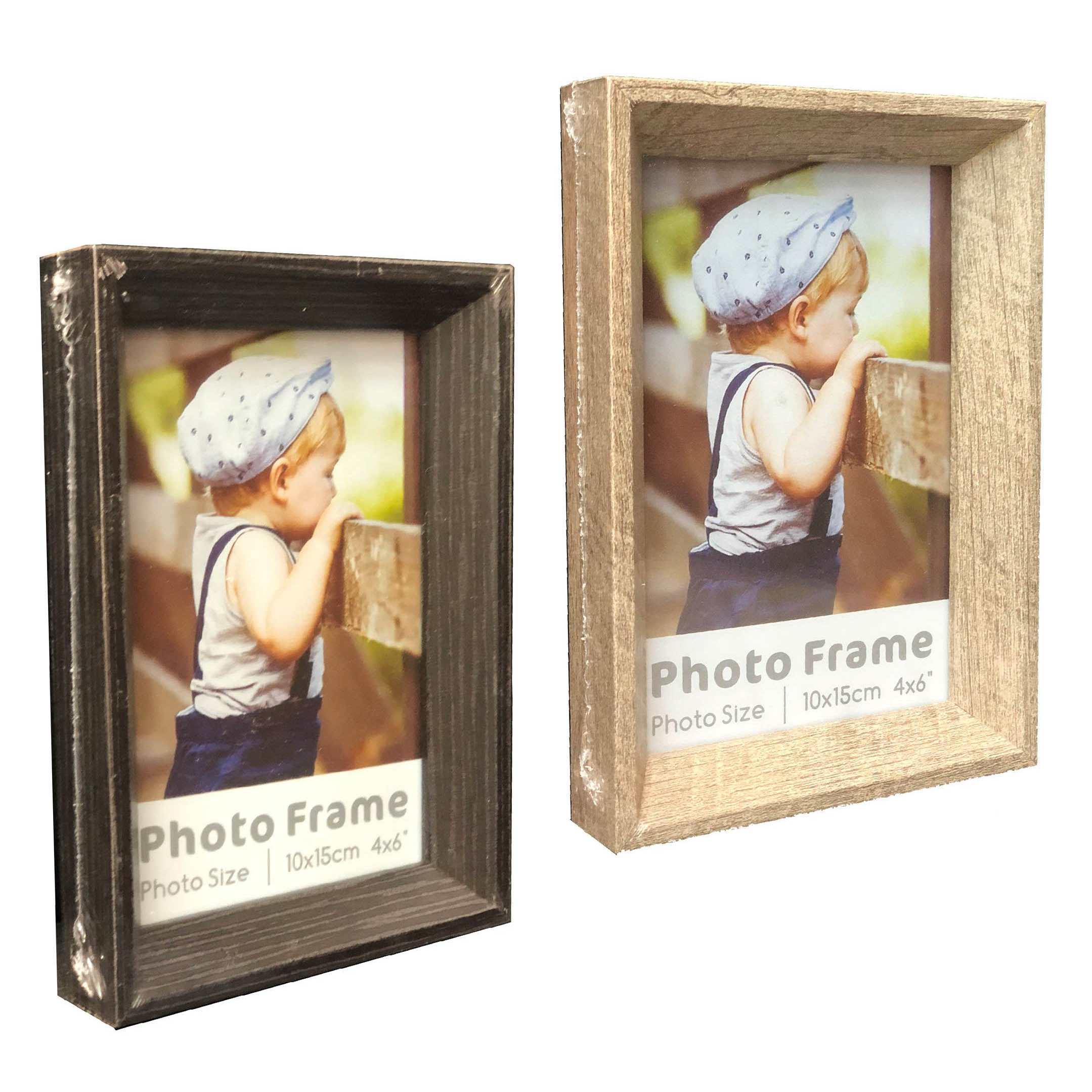 2-Pack: 4 x 6 Solid Wood Photo Frame with Hanger Hooks Pay With Paypal For Sale