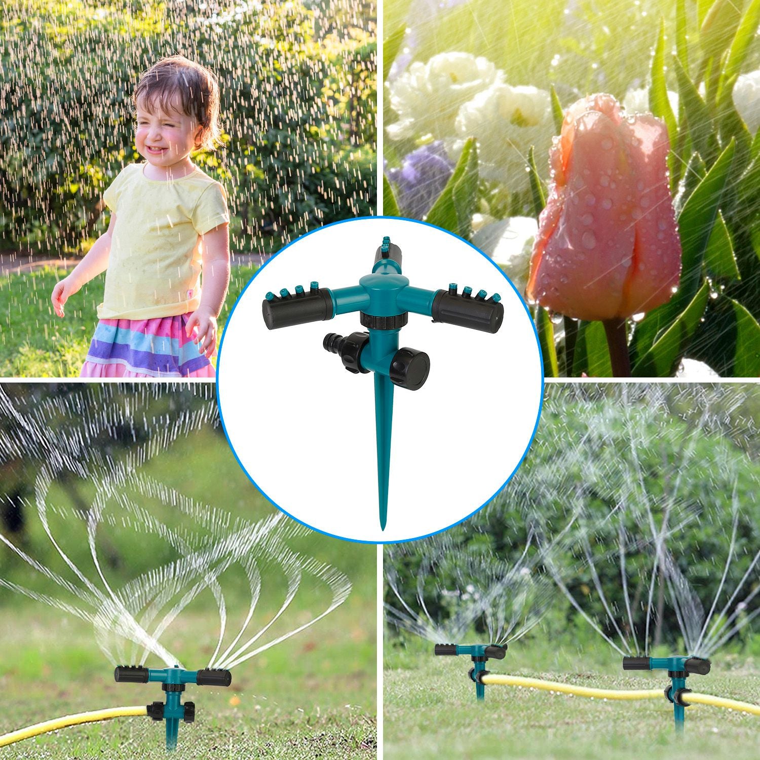 2-Pack: 360 Degree Rotatable Lawn Garden Sprinkler Find Great Online