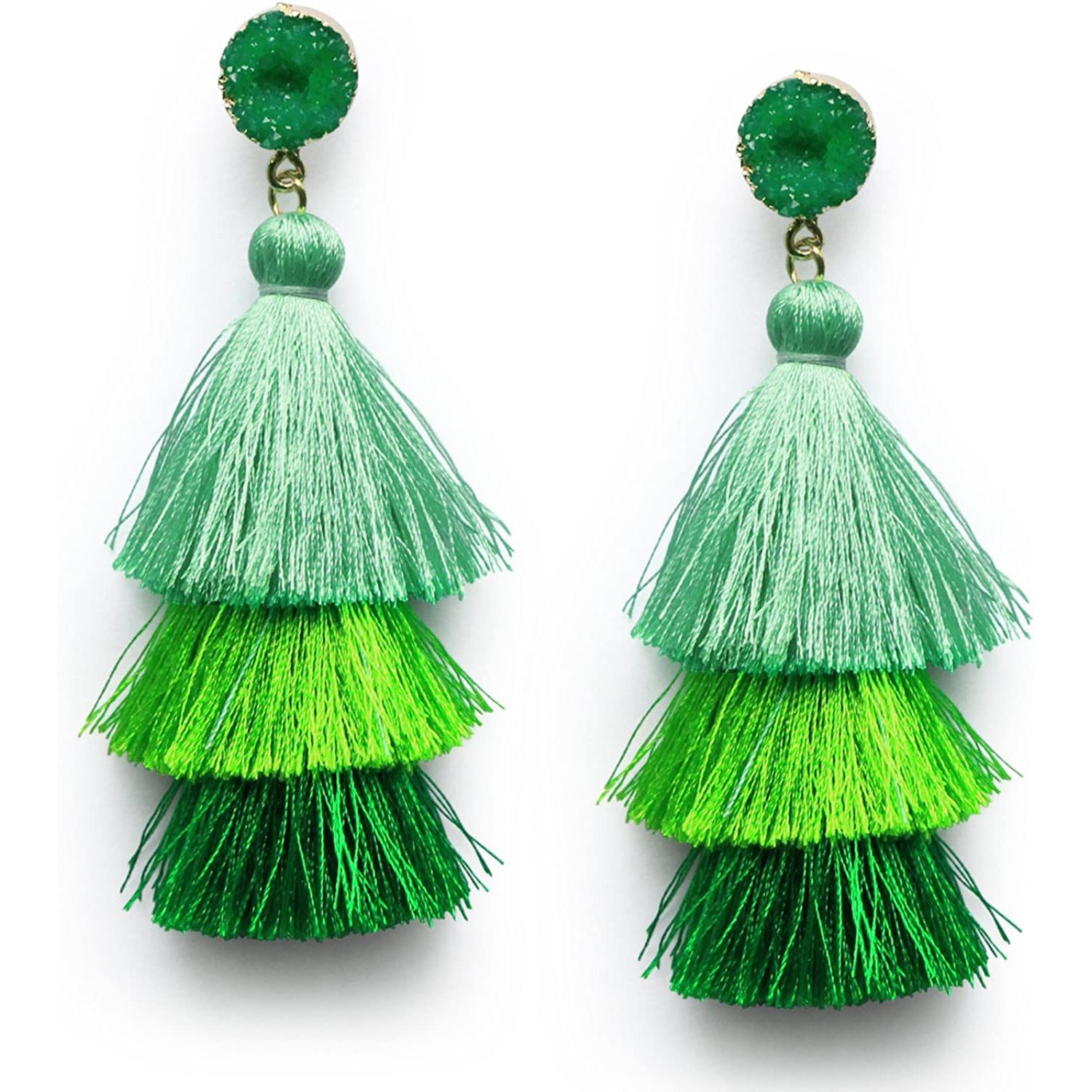 Me&Hz Colorful Layered Tassel Earrings Discount The Cheapest