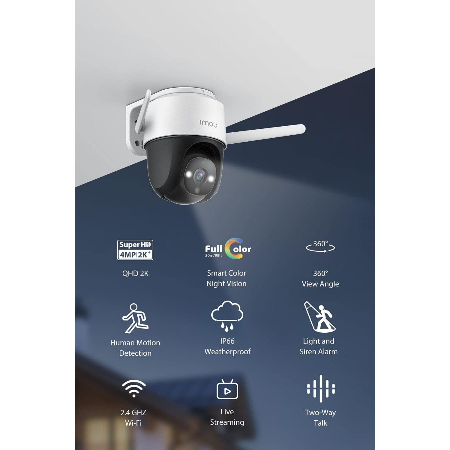 Imou Security Camera Outdoor with Floodlight and Sound Alarm  (Refurbished) Clearance Websites