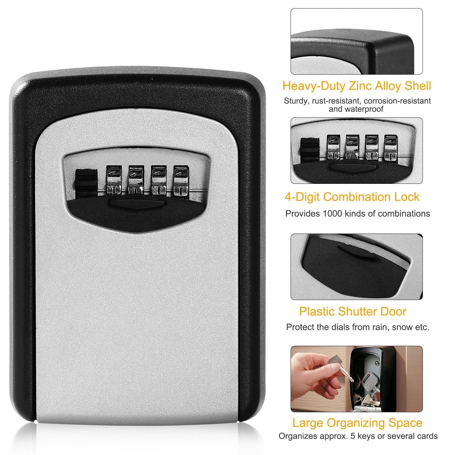 Keys Storage Lock Box with 4 Digits Combination Discount Best Store To Get